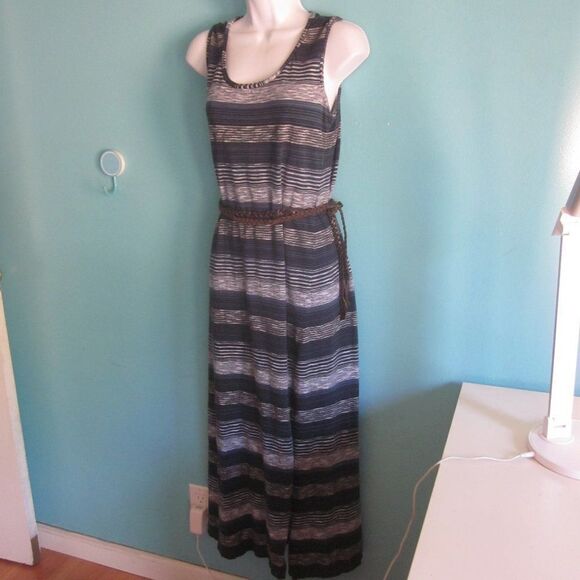 Max Studio Blue Stripe Cotton Summer Maxi Tank Dress Size S Perfect Condition - Picture 9 of 13